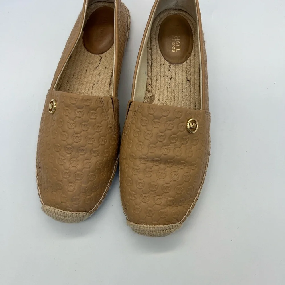 Michael Kors women’s Tan Leather Espadrille Slip-On